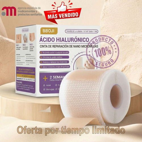 ✅Tienda oficial | BBOJI® ácido hialurónico cinta de reparación de nano micromujas 🏥(tratamiento de cicatrices antiguas y recientes, reducción de cicatrices quirúrgicas, estrías, queloides, acné, quemaduras, verrugas, dermatomas y varices)
