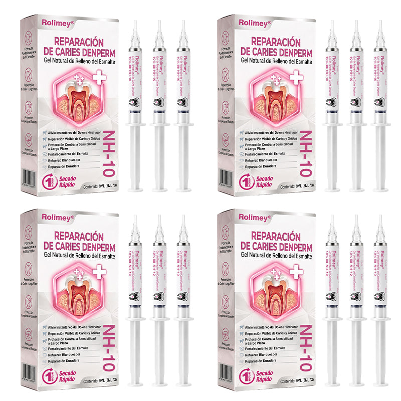 🌿🍧Rolimey® DenPerm – Gel natural de relleno y reparación del esmalte dental para la restauración de caries