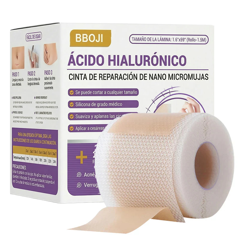 ✅Tienda oficial | BBOJI® ácido hialurónico cinta de reparación de nano micromujas 🏥(tratamiento de cicatrices antiguas y recientes, reducción de cicatrices quirúrgicas, estrías, queloides, acné, quemaduras, verrugas, dermatomas y varices)