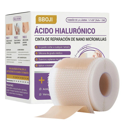 ✅Tienda oficial | BBOJI® ácido hialurónico cinta de reparación de nano micromujas 🏥(tratamiento de cicatrices antiguas y recientes, reducción de cicatrices quirúrgicas, estrías, queloides, acné, quemaduras, verrugas, dermatomas y varices)