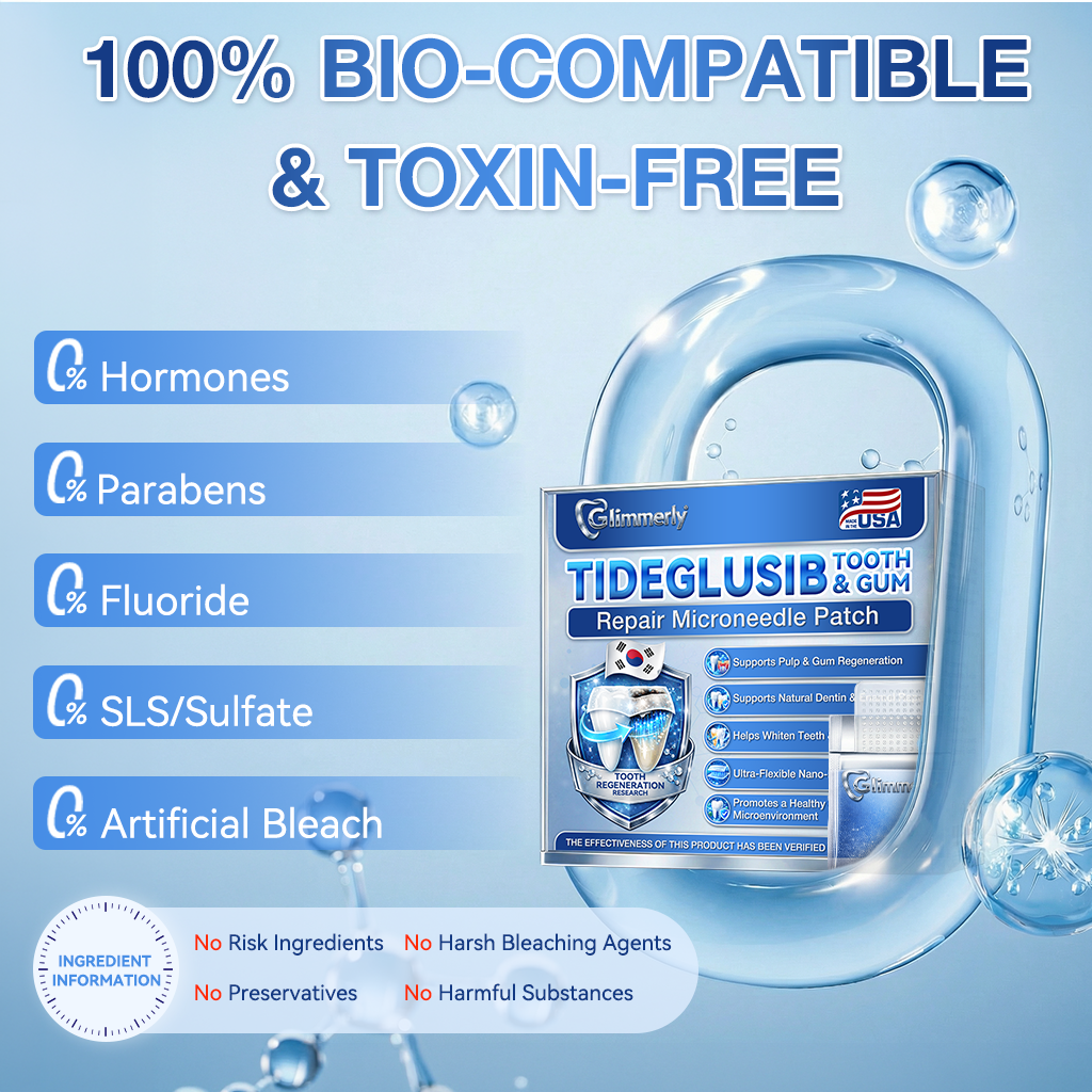 🌷𝐆𝐥𝐢𝐦𝐦𝐞𝐫𝐥𝐲® 🦷 Parche de microagujas con Tideglusib para la reparación de dientes y encías  3.0