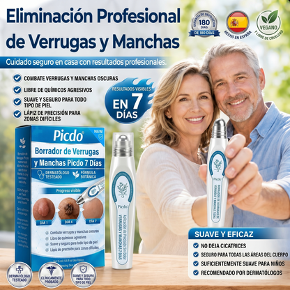 𝐏𝐢𝐜𝐝𝐨® 𝐁𝐨𝐫𝐫𝐚𝐝𝐨𝐫 𝐝𝐞 𝐕𝐞𝐫𝐫𝐮𝐠𝐚𝐬 𝐲 𝐌𝐚𝐧𝐜𝐡𝐚𝐬 𝐝𝐞 𝟕 𝐃í𝐚𝐬(Aplicador roll-on: sin dolor ni cicatrices)💪