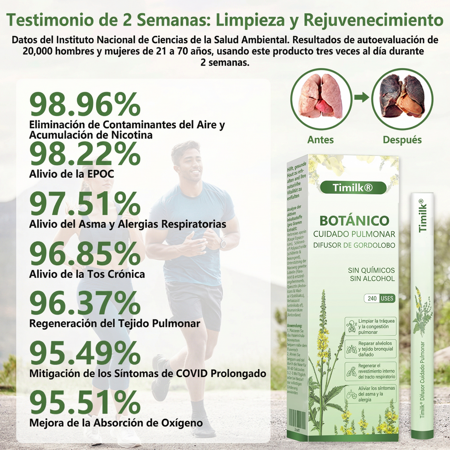 🍃Timilk®BOTÁNICO CUIDADO PULMONAR DIFUSOR DE GORDOLOBO