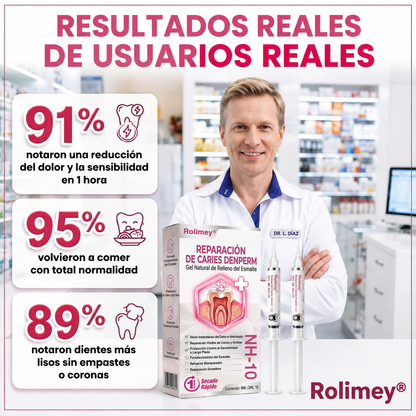 🌿🍧Rolimey® DenPerm – Gel natural de relleno y reparación del esmalte dental para la restauración de caries