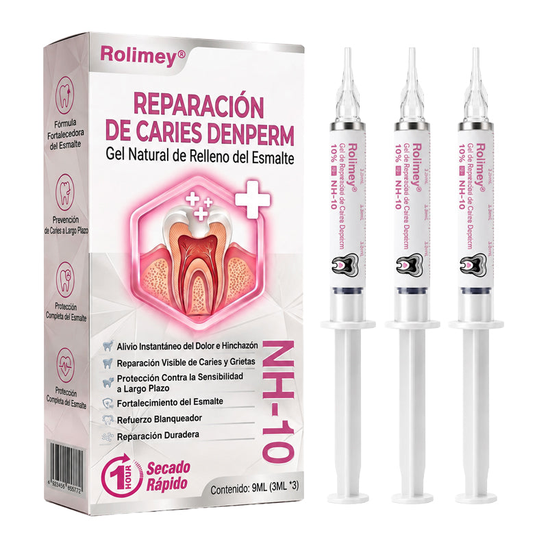 🌿🍧Rolimey® DenPerm – Gel natural de relleno y reparación del esmalte dental para la restauración de caries