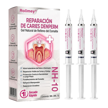 🌿🍧Rolimey® DenPerm – Gel natural de relleno y reparación del esmalte dental para la restauración de caries