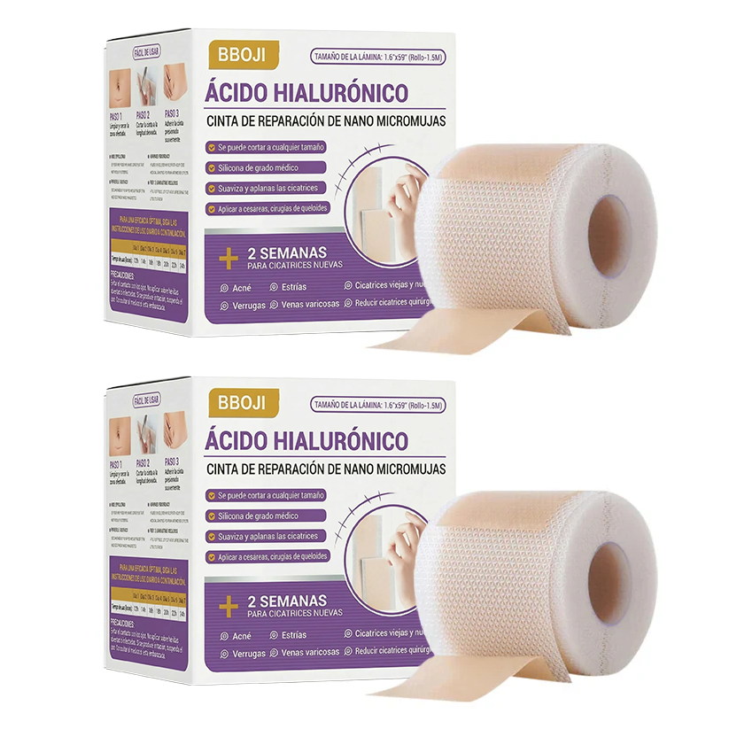 ✅Tienda oficial | BBOJI® ácido hialurónico cinta de reparación de nano micromujas 🏥(tratamiento de cicatrices antiguas y recientes, reducción de cicatrices quirúrgicas, estrías, queloides, acné, quemaduras, verrugas, dermatomas y varices)