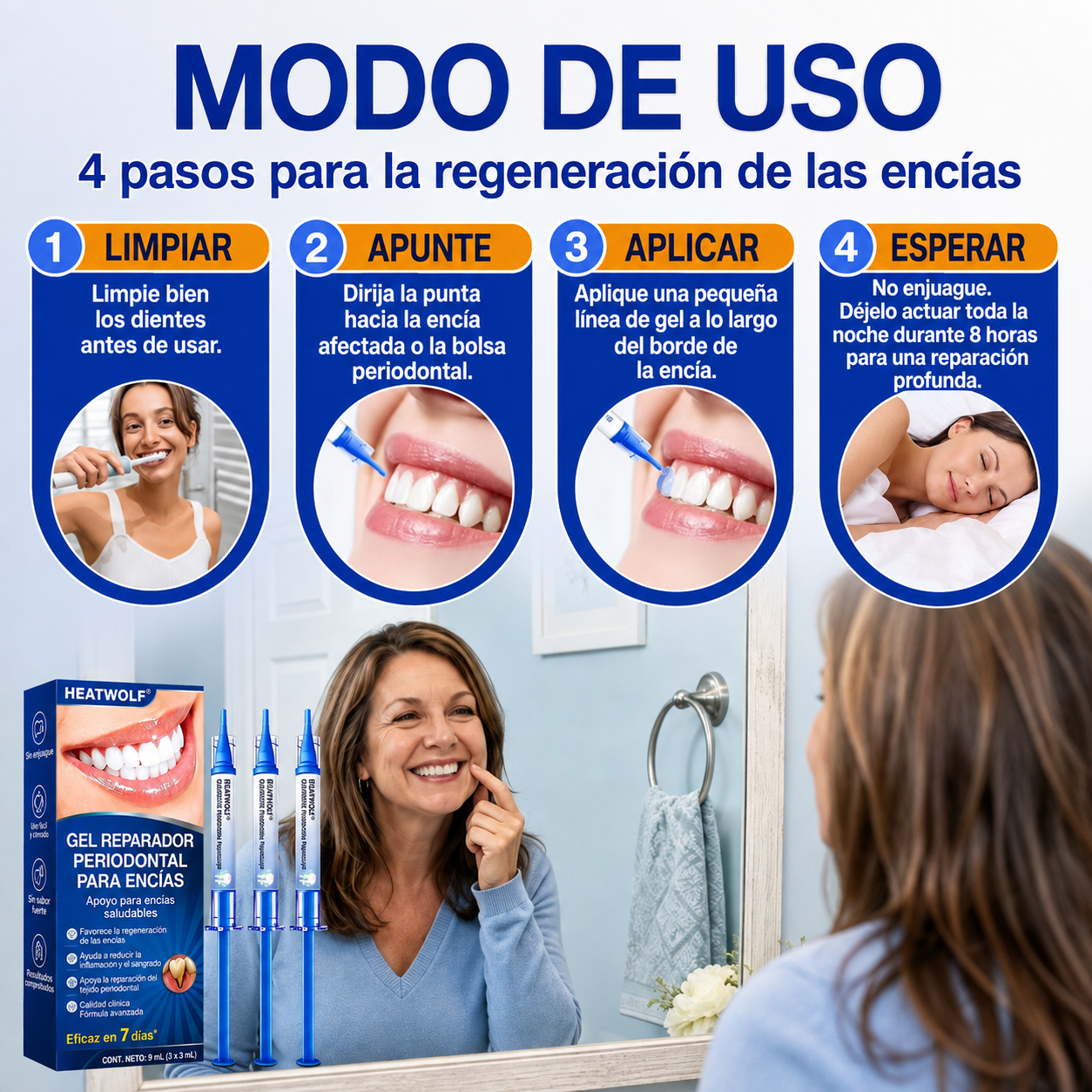 🦷3️⃣ HEATWOLF® GumRevive Gel Reparador Periodontal 💝