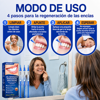 🦷3️⃣ HEATWOLF® GumRevive Gel Reparador Periodontal 💝